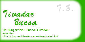 tivadar bucsa business card